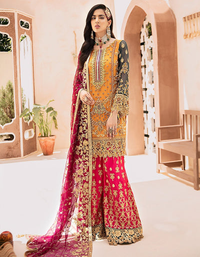 Georgette Embroidery Hand Work Party Wear Pakistani Suits
