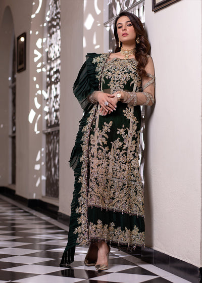 Organza Heavy Embroidered Pakistani Dress Material.
